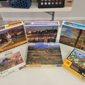 Vintage Nature Themed Jigsaw Puzzles, 1000 Piece, will separate, 6 total